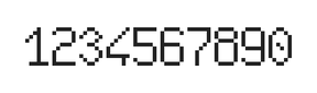 6×10数字点阵字体 ddN610AB1783