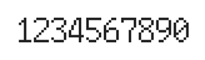 6×10数字点阵字体 ddN610AB1789