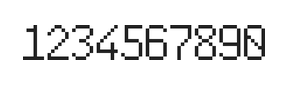 6×10数字点阵字体 ddN610AB1798