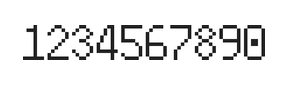 6×10数字点阵字体 ddN610AB1799