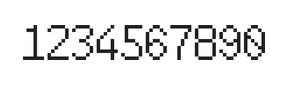6×10数字点阵字体 ddN610AB1806