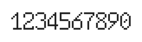 6×10数字点阵字体 ddN610AB1819