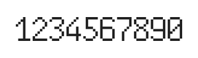 6×10数字点阵字体 ddN610AB1820