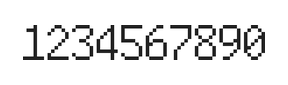 6×10数字点阵字体 ddN610AB1824