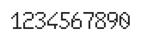 6×10数字点阵字体 ddN610AB1832