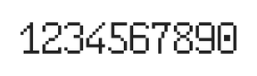 6×10数字点阵字体 ddN610AB1837