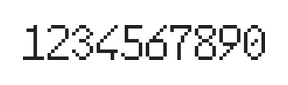 6×10数字点阵字体 ddN610AB1839