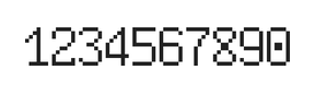 6×10数字点阵字体 ddN610AB1840