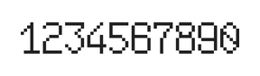 6×10数字点阵字体 ddN610AB1843