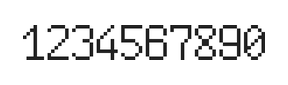 6×10数字点阵字体 ddN610AB1847