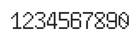 6×10数字点阵字体 ddN610AB1852