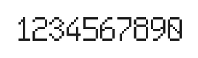 6×10数字点阵字体 ddN610AB1853
