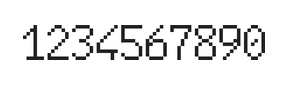6×10数字点阵字体 ddN610AB1858