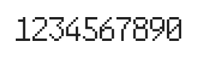 6×10数字点阵字体 ddN610AB1859
