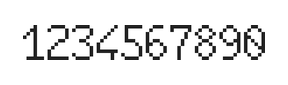 6×10数字点阵字体 ddN610AB1863