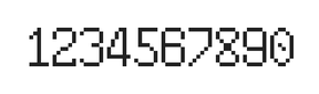 6×10数字点阵字体 ddN610AB1864