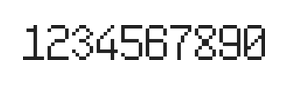 6×10数字点阵字体 ddN610AB1868