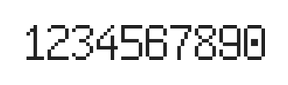 6×10数字点阵字体 ddN610AB1875