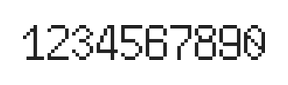 6×10数字点阵字体 ddN610AB1878
