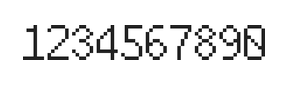 6×10数字点阵字体 ddN610AB1880