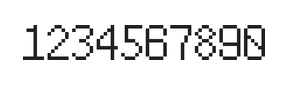 6×10数字点阵字体 ddN610AB1882