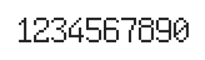 6×10数字点阵字体 ddN610AB1886