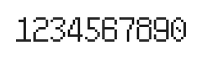 6×10数字点阵字体 ddN610AB1889