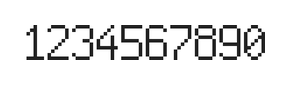 6×10数字点阵字体 ddN610AB1890