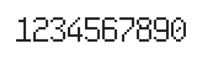 6×10数字点阵字体 ddN610AB1893