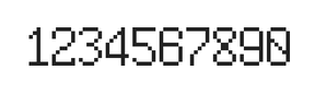6×10数字点阵字体 ddN610AB1894