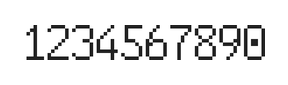 6×10数字点阵字体 ddN610AB1895