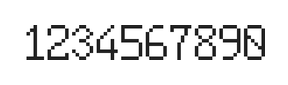 6×10数字点阵字体 ddN610AB1896