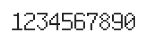 6×10数字点阵字体 ddN610AB1898