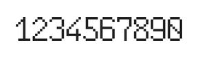 6×10数字点阵字体 ddN610AB1900