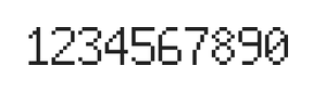 6×10数字点阵字体 ddN610AB1902
