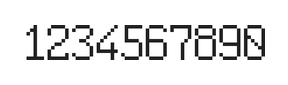 6×10数字点阵字体 ddN610AB1904