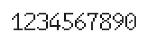 6×10数字点阵字体 ddN610AB1907