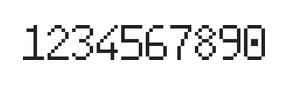 6×10数字点阵字体 ddN610AB1909