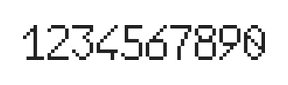 6×10数字点阵字体 ddN610AB1911