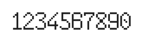 6×10数字点阵字体 ddN610AB1914