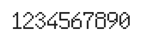 6×10数字点阵字体 ddN610AB1924