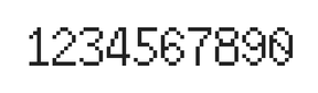 6×10数字点阵字体 ddN610AB1926