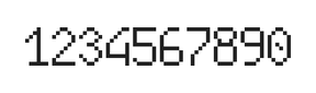 6×10数字点阵字体 ddN610AB1930