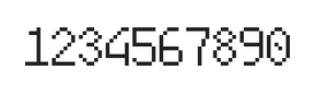 6×10数字点阵字体 ddN610AB1934