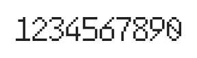 6×10数字点阵字体 ddN610AB1935