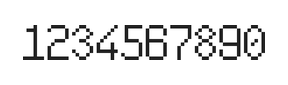 6×10数字点阵字体 ddN610AB1938