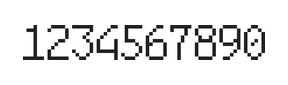 6×10数字点阵字体 ddN610AB1947