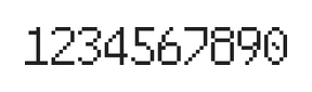 6×10数字点阵字体 ddN610AB1950