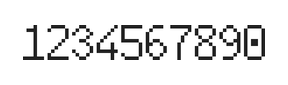 6×10数字点阵字体 ddN610AB1954