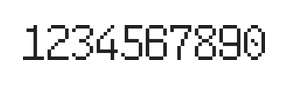 6×10数字点阵字体 ddN610AB1956